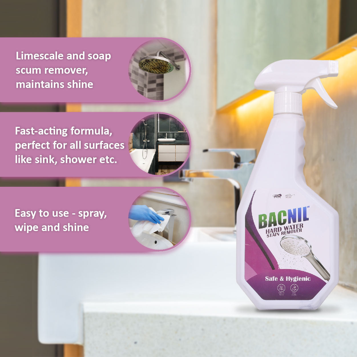 Bacnil Hard Water Stain Remover 500ML