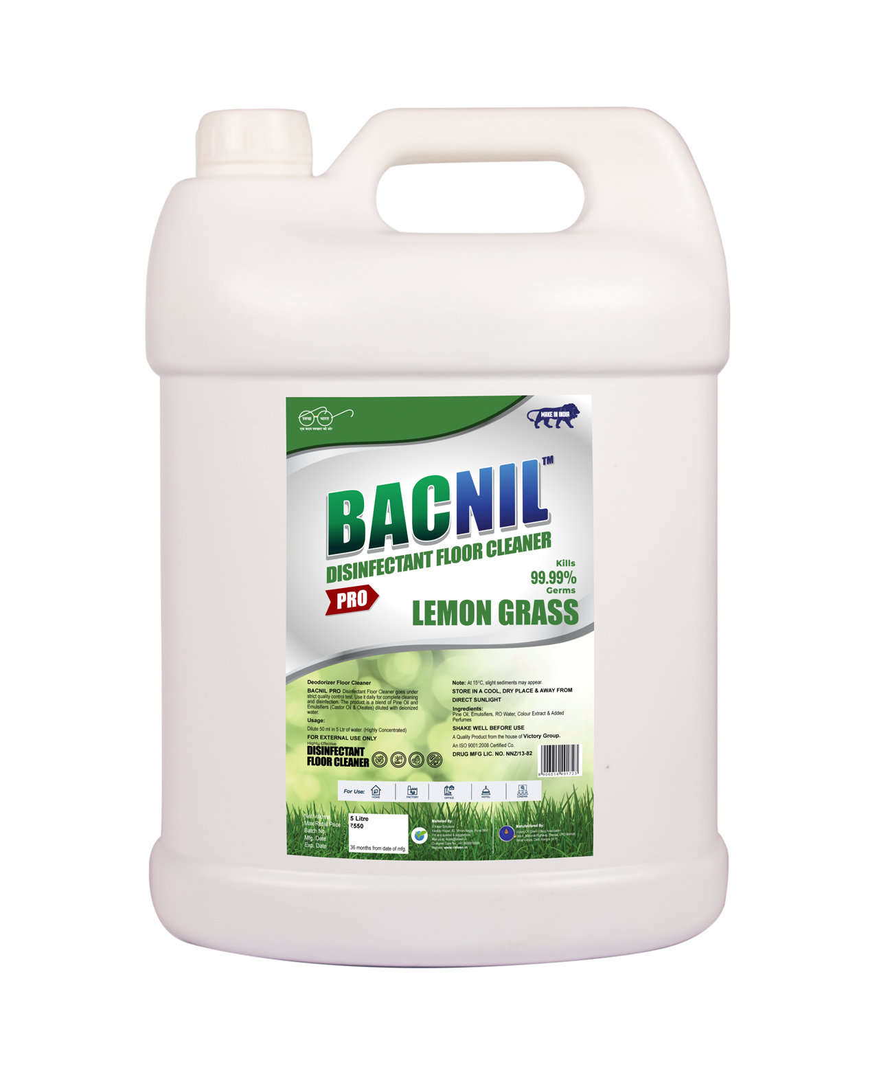 Bacnil Pro - Lemon Grass Floor Cleaner